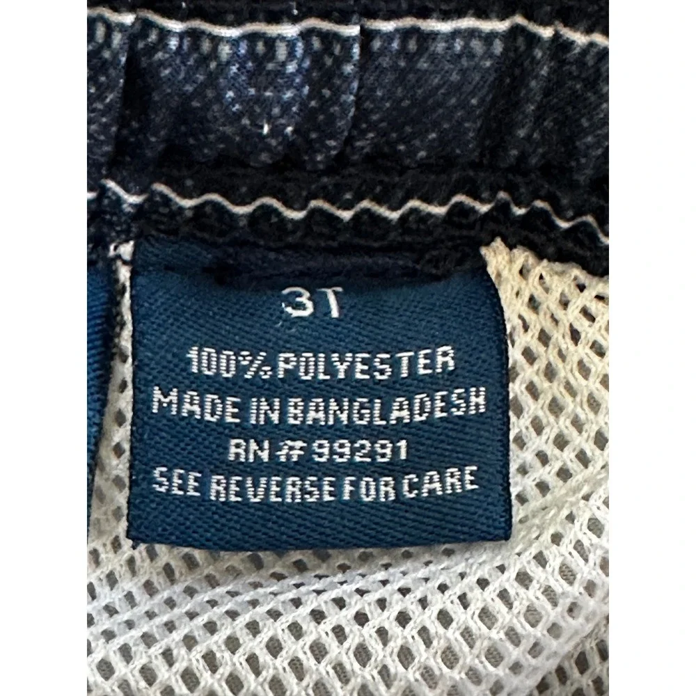 Boys Swim Trunks Bundle 3T & 5T Orange Navy Shark Striped Good
